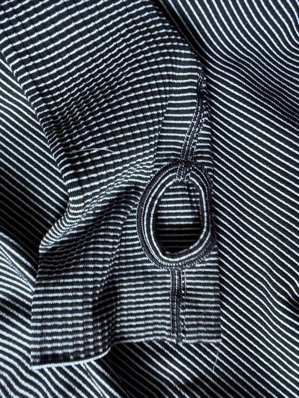 lululemon athletica Black and White Striped Long Sleeve Tee - Picture 5 of 5